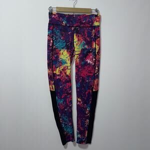 Tie dye print Women's Athletic Leggings - L/XL